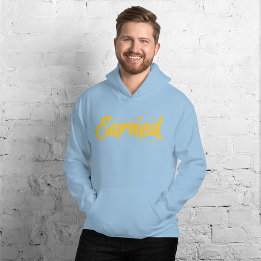 EARNED Script Hoodie - Light Blue