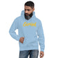 EARNED Script Hoodie - Light Blue