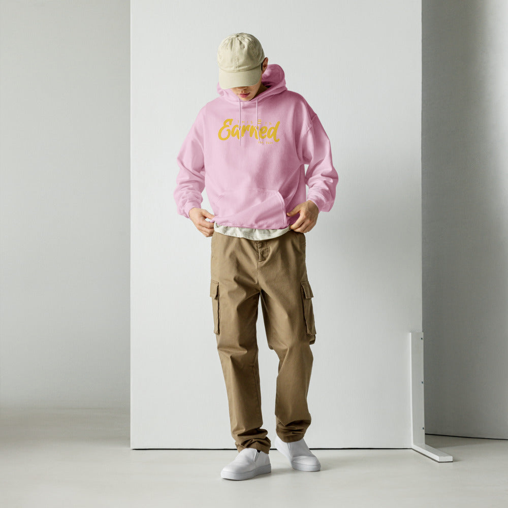 EARNED Script Hoodie - Pink