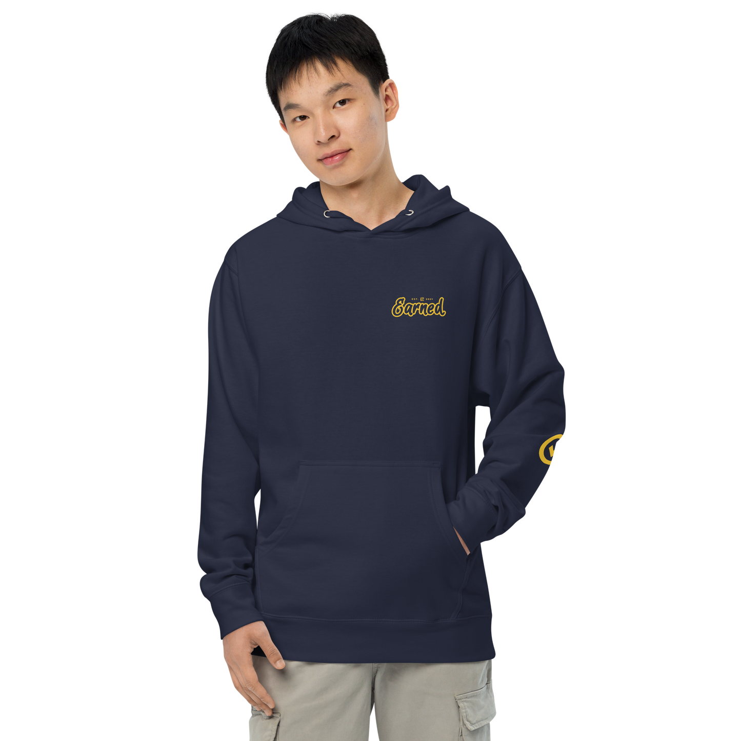 EARNED Script Hoodie - Navy