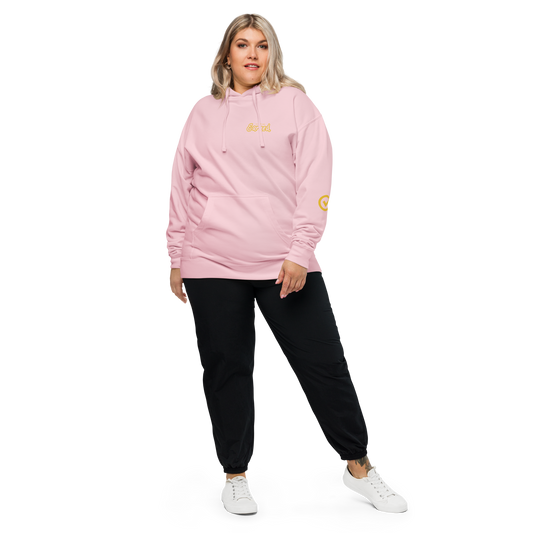 EARNED SCRIPT CREST Unisex Hoodie - Pink