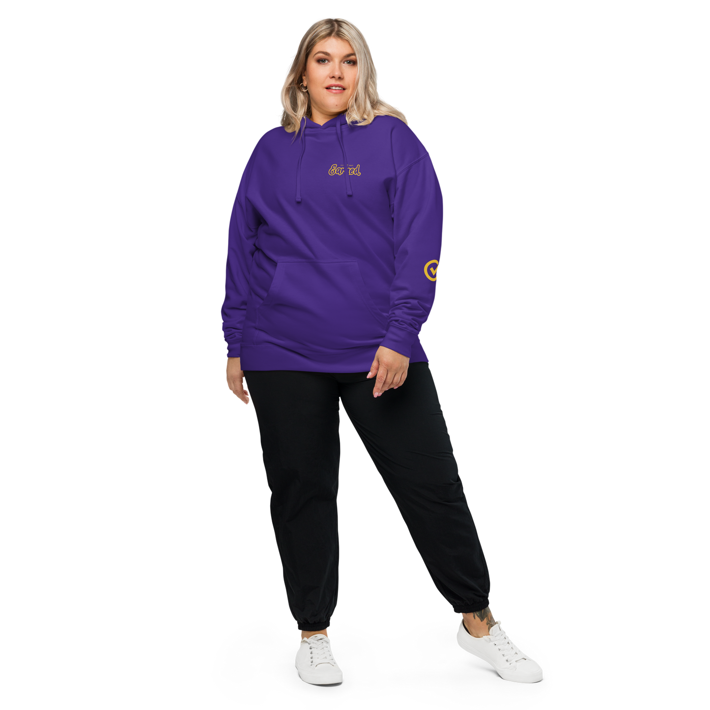 EARNED SCRIPT CREST Unisex Hoodie - Purple