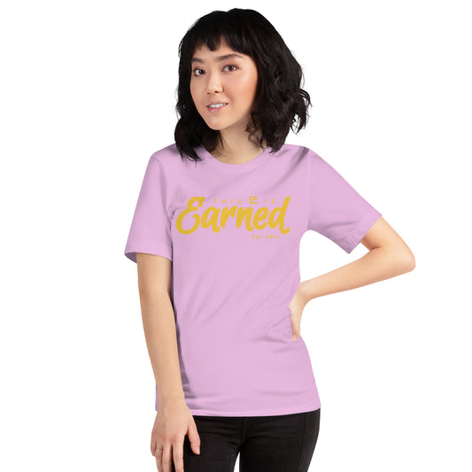 THE EARNED SHIRT Unisex T-Shirt (SCRIPT VARIANT) - Lotus