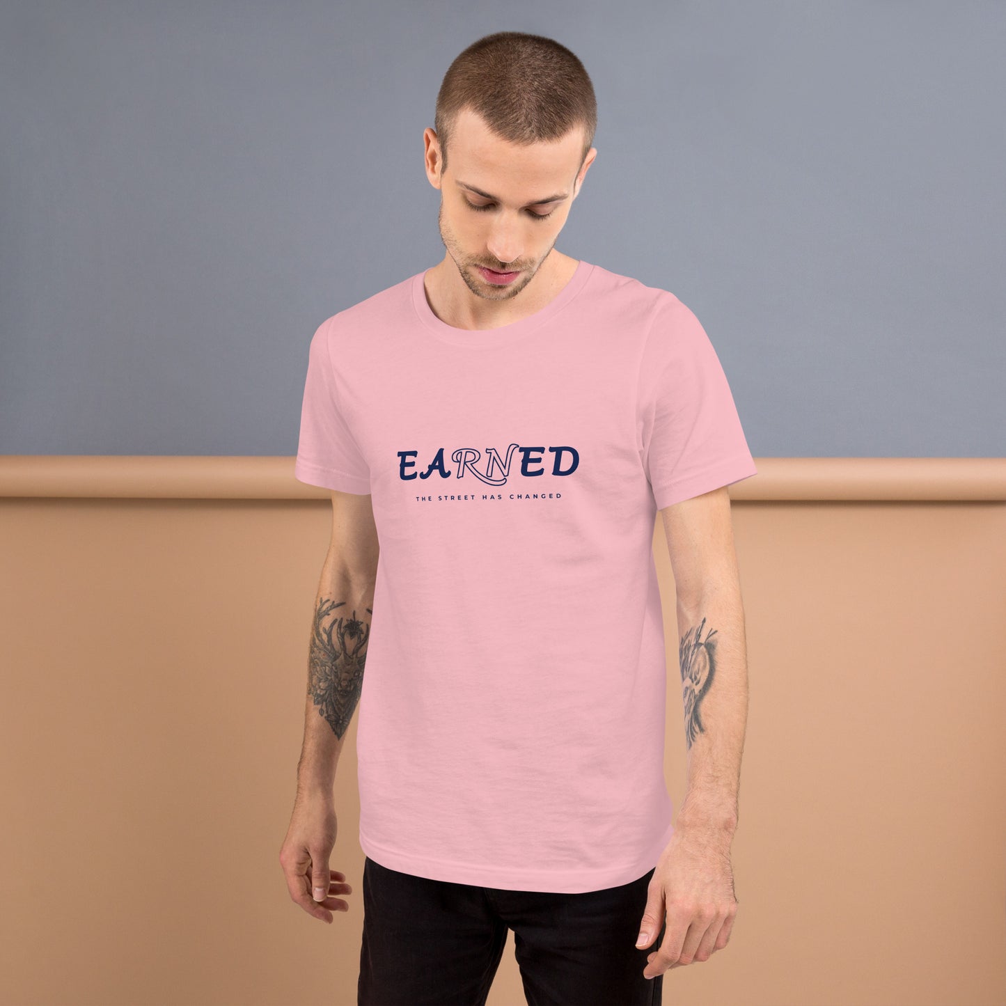 THE EARNED SHIRT Unisex T-Shirt (STREET VARIANT) - True Salmon